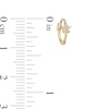 Thumbnail Image 2 of Cubic Zirconia Flower Huggie Hoop Earrings in 10K Gold