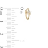 Thumbnail Image 1 of Cubic Zirconia Flower Huggie Hoop Earrings in 10K Gold