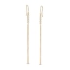 Made in Italy Cubic Zirconia Linear Dangle with Chain Tassel Drop Earrings in 10K Gold