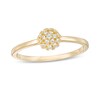 Thumbnail Image 1 of Cubic Zirconia Pavé Ball Ring in 10K Gold - Size 7