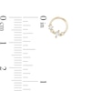Thumbnail Image 2 of Princess-Cut and Round Cubic Zirconia Scatter Open Circle Stud Earrings in 10K Gold
