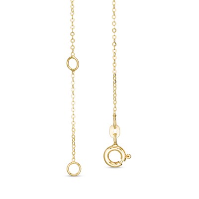 Made in Italy Child's "LOVE" Station Bracelet in 10K Gold - 6.5"