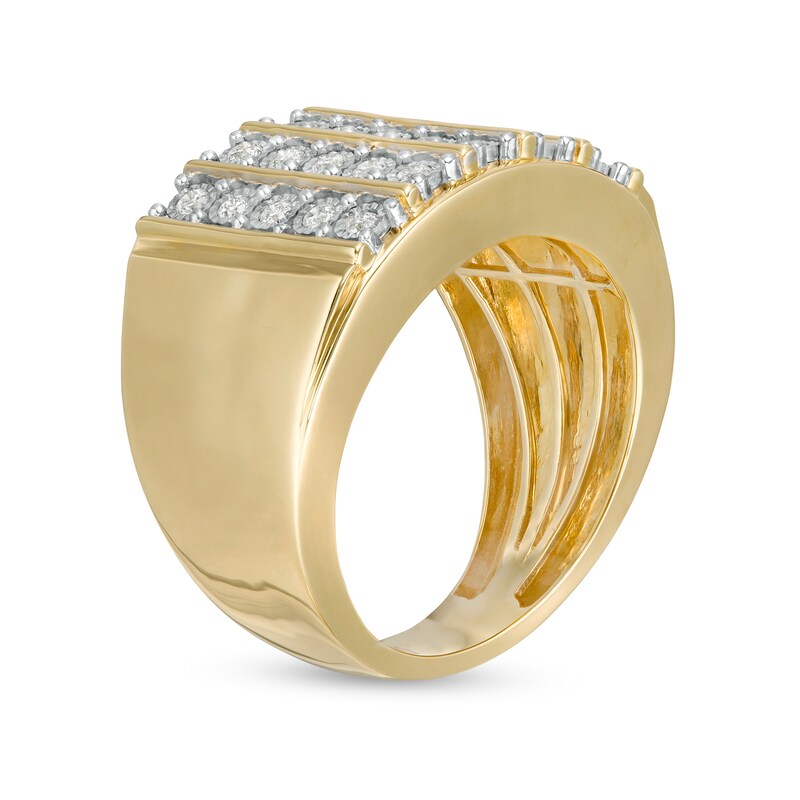 1/2 CT. T.W. Diamond Linear Five Row Ring in 10K Gold