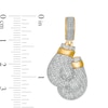 Thumbnail Image 2 of 1/3 CT. T.W. Diamond Boxing Gloves Necklace Charm in 10K Gold