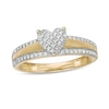 Thumbnail Image 0 of 1/5 CT. T.W. Composite Heart Diamond Edge Ring in 10K Gold