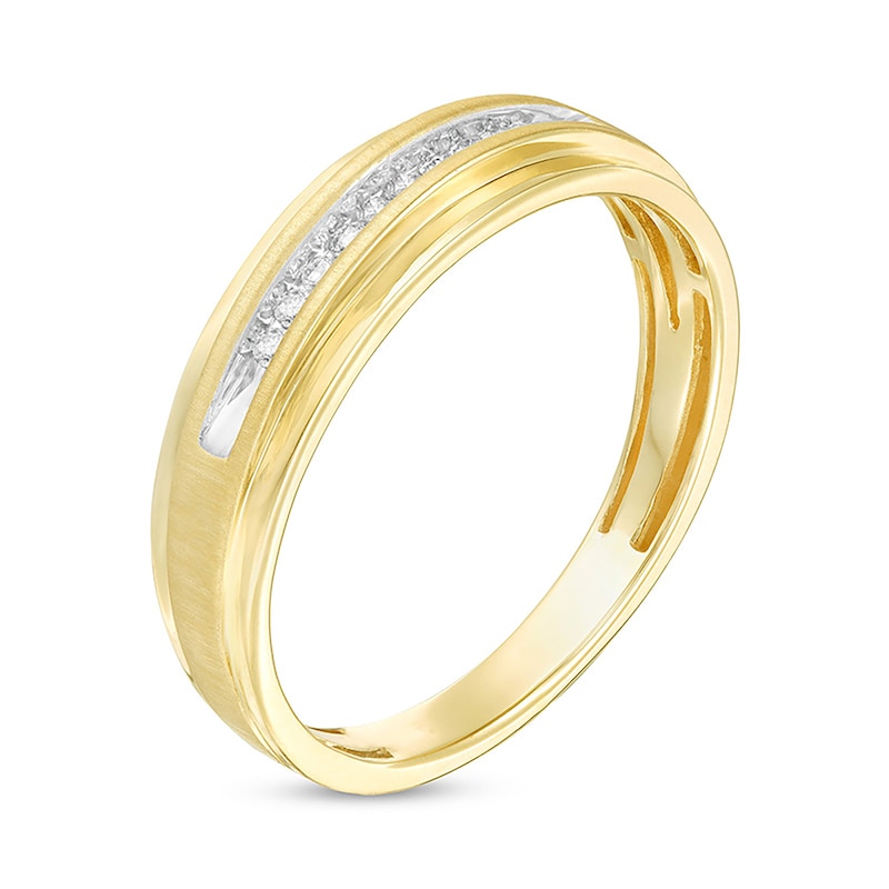 Main Image 3 of 1/10 CT. T.W. Diamond Wedding Band in 10K Gold