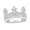Thumbnail Image 0 of Cubic Zirconia Crown Ring in Sterling Silver - Size 10