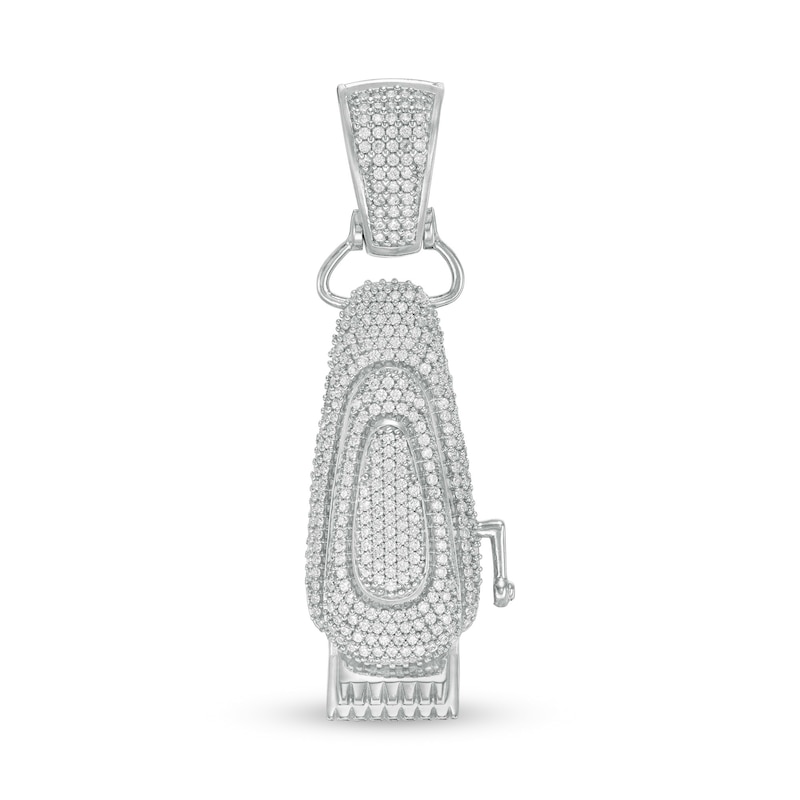 Main Image 1 of Cubic Zirconia Barber Clippers Charm in Sterling Silver