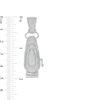 Cubic Zirconia Barber Clippers Charm in Sterling Silver