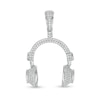 Thumbnail Image 1 of Cubic Zirconia Headphones Charm in Sterling Silver