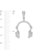 Thumbnail Image 2 of Cubic Zirconia Headphones Charm in Sterling Silver