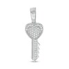 Thumbnail Image 0 of Cubic Zirconia Heart-Top Key Charm in Sterling Silver