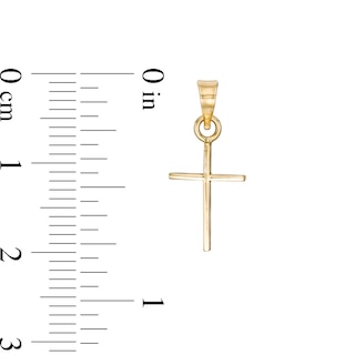 Cross Charm in 10K Stamping Solid Gold