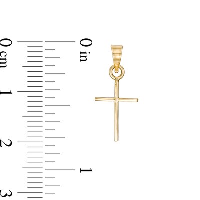 Cross Charm in 10K Stamping Solid Gold