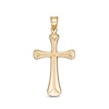 Thumbnail Image 1 of Diamond-Cut Puffed Cross Charm in 10K Stamp Hollow Gold