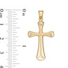 Thumbnail Image 1 of Diamond-Cut Puffed Cross Charm in 10K Stamp Hollow Gold