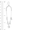 "LOVE" Station Dangle Chain Drop Earrings in Sterling Silver