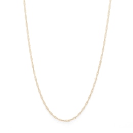 1.4mm Singapore Chain Necklace in 10K Hollow Gold - 22&quot;