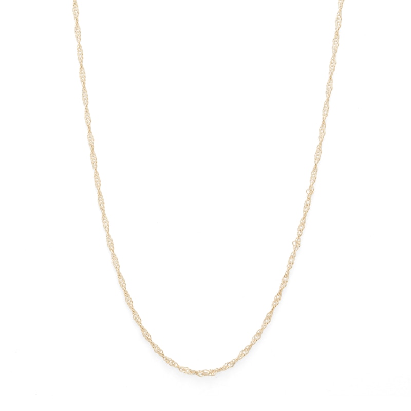 1.4mm Singapore Chain Necklace in 10K Hollow Gold - 22"