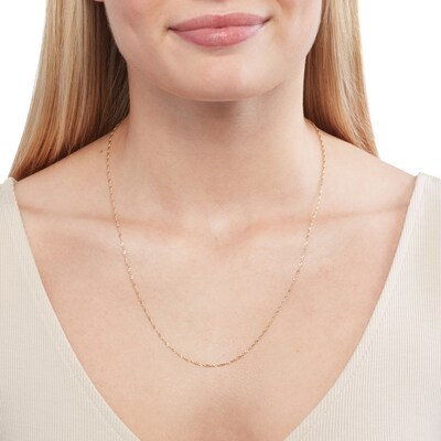 10K Hollow Gold Singapore Chain