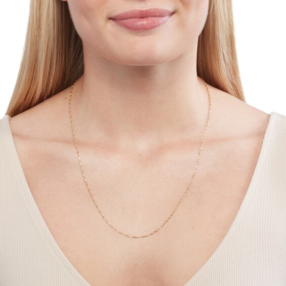 10K Hollow Gold Singapore Chain