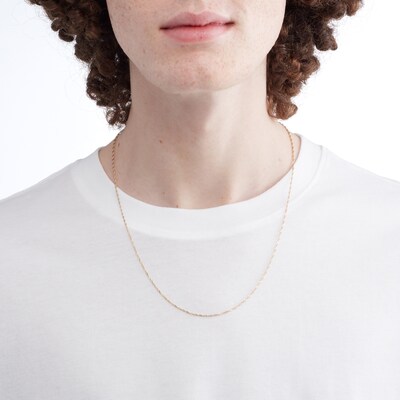 10K Hollow Gold Singapore Chain