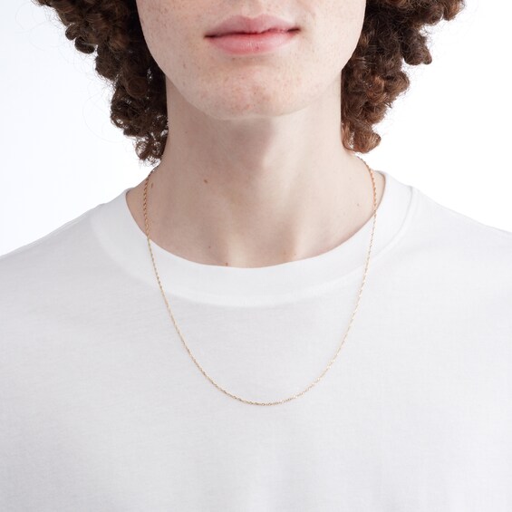 10K Hollow Gold Singapore Chain