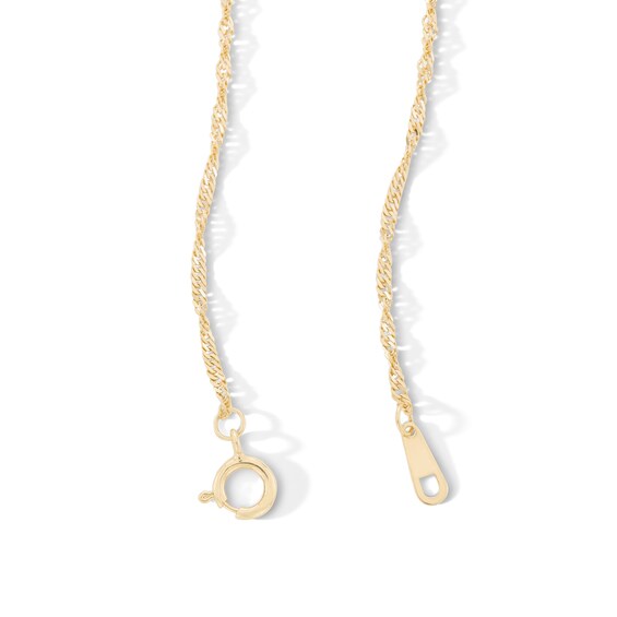 10K Hollow Gold Singapore Chain