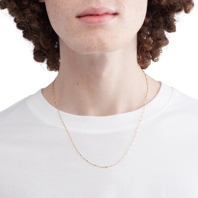 10K Hollow Gold Singapore Chain - 24"