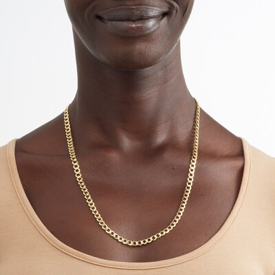 10K Hollow Gold Singapore Chain - 24"