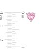 6mm Heart-Shaped Pink Cubic Zirconia Solitaire Stud Earrings in Sterling Silver