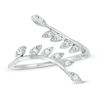 Cubic Zirconia Open Vine Wrap Ring in Sterling Silver - Size 7