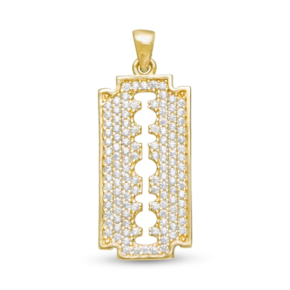 Bling Jewelry Men's Razor Blade Dog Tag Necklace