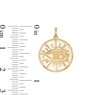Evil Eye Medal Charm in 10K Gold