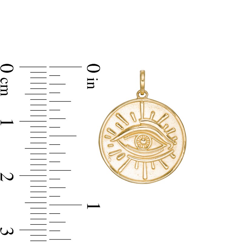 Evil Eye Medal Charm in 10K Gold