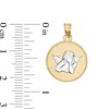 Thumbnail Image 2 of Cherub Textured Medal Charm in 10K Solid Two-Tone Gold