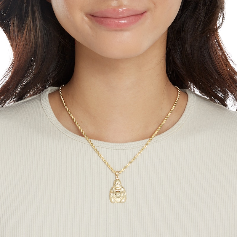 Main Image 3 of 25mm Buddha Charm in 10K Solid Gold