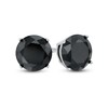 Thumbnail Image 1 of 8mm Black Cubic Zirconia Solitaire Stud Earrings in Sterling Silver