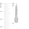Thumbnail Image 2 of Cubic Zirconia Safety Pin Threader Drop Earrings in Sterling Silver