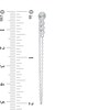 Cubic Zirconia Five Stone Chain Drop Earrings in Sterling Silver