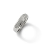 Thumbnail Image 1 of Cubic Zirconia Double Row Stepped Edge Band in Solid Sterling Silver