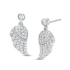Thumbnail Image 1 of Cubic Zirconia Wing Dangle Drop Earrings in Sterling Silver