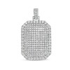 Thumbnail Image 1 of Cubic Zirconia Puffed Dog Tag Charm in Sterling Silver