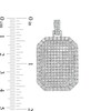 Thumbnail Image 2 of Cubic Zirconia Puffed Dog Tag Charm in Sterling Silver