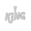 Thumbnail Image 0 of Cubic Zirconia King Charm in Solid Sterling Silver