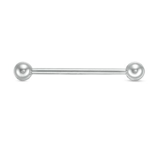 Titanium 5mm Ball Industrial Barbell - 14G 1"