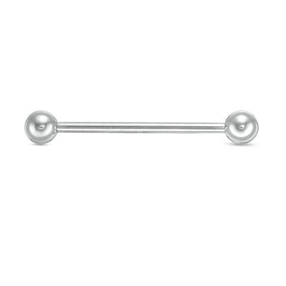 Titanium 5mm Ball Industrial Barbell - 14G 1"