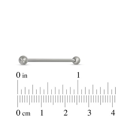 Titanium Industrial Barbell - 14G 1 3/4"