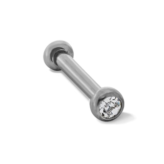 Solid Titanium Crystal Stud - 16G 5/16"