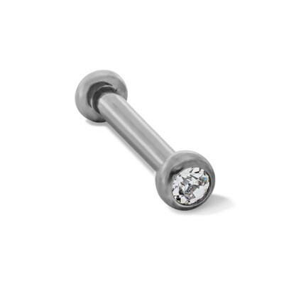 Solid Titanium Crystal Stud - 16G 5/16"